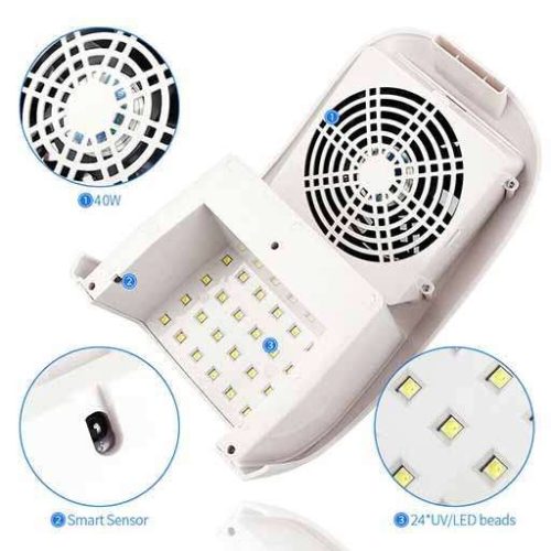 Вытяжка + UV/LED лампа на 36 вт Smart 2.0, 858-9A