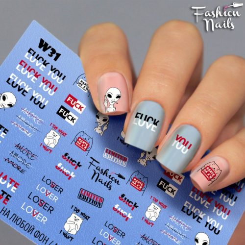 Слайдер Fashion nails White 031