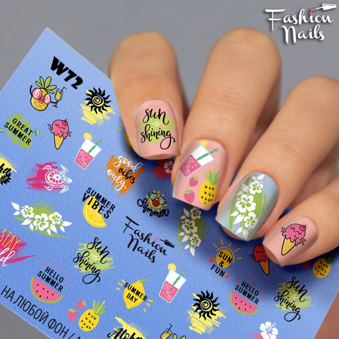 Слайдер Fashion nails White 072 Слайдер Fashion nails White 072