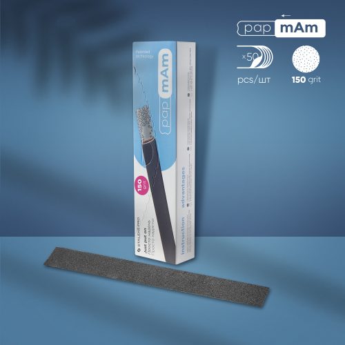 Набор сменных файлов papmAm для пилки прямой Staleks Pro Expert 22, 150 грит (50 шт)