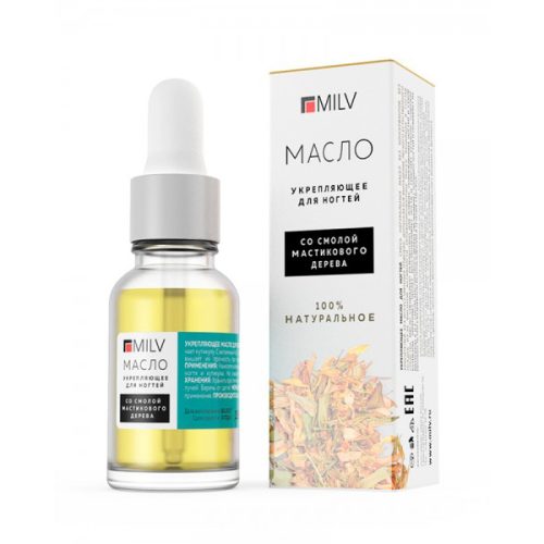 Укрепляющее масло для ногтей со смолой мастикового дерева Natural Oil Milv. 15 мл.
