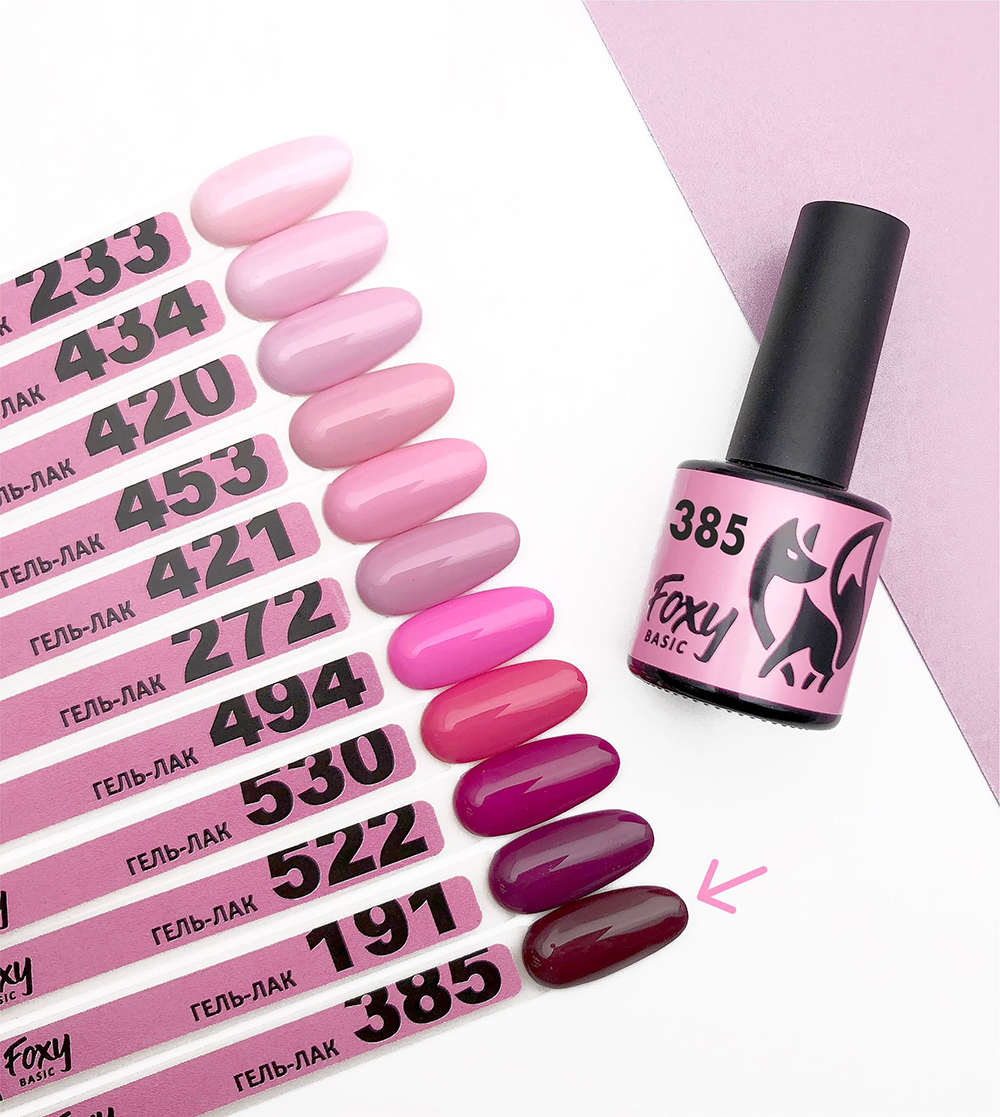 Гель-лак (Gel polish) #385, 8 ml_1 Гель-лак BASIC #385 FOXY expert, 8 ml