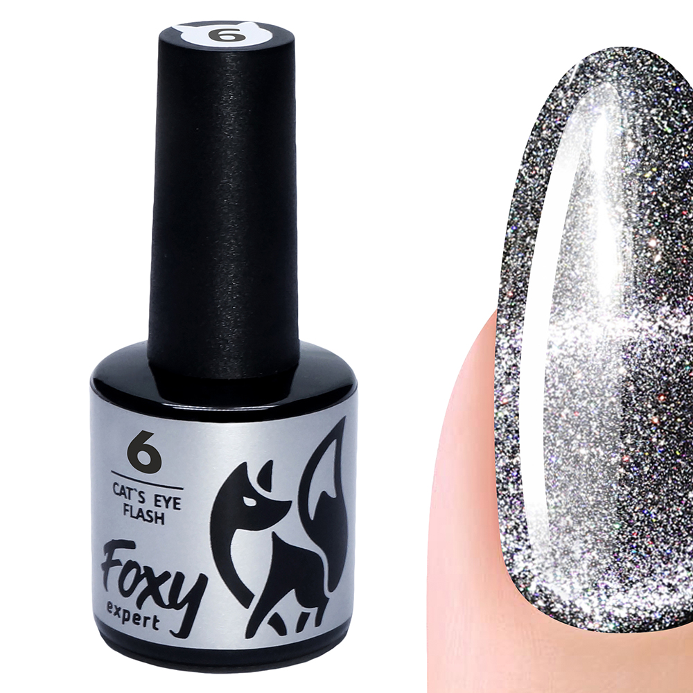 Гель-лак кошачий глаз светоотражающий CAT'S EYE FLASH #006 FOXY expert, 8 ml Гель-лак кошачий глаз светоотражающий CAT'S EYE FLASH #006 FOXY expert, 8 ml