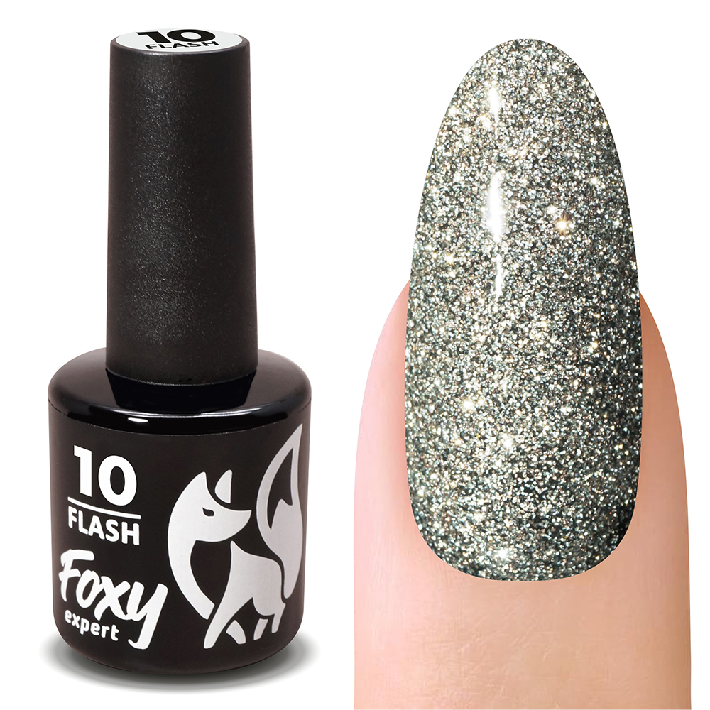 Гель-лак светоотражающий FLASH #010 FOXY expert, 8 ml Гель-лак светоотражающий FLASH #010 FOXY expert, 8 ml